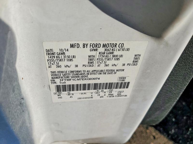 58824146 :رقم المزاد ، 1FTMF1CM7EKG03074 vin ، 2014 Ford F150 مزاد بيع