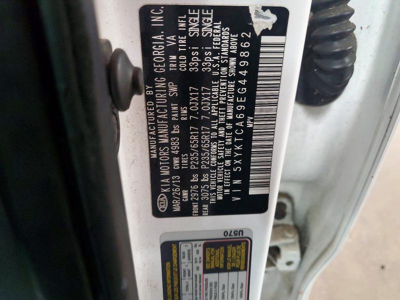 Продаж на аукціоні авто 2014 Kia Sorento, vin: 5XYKTCA69EG449862, номер лоту: 85604305