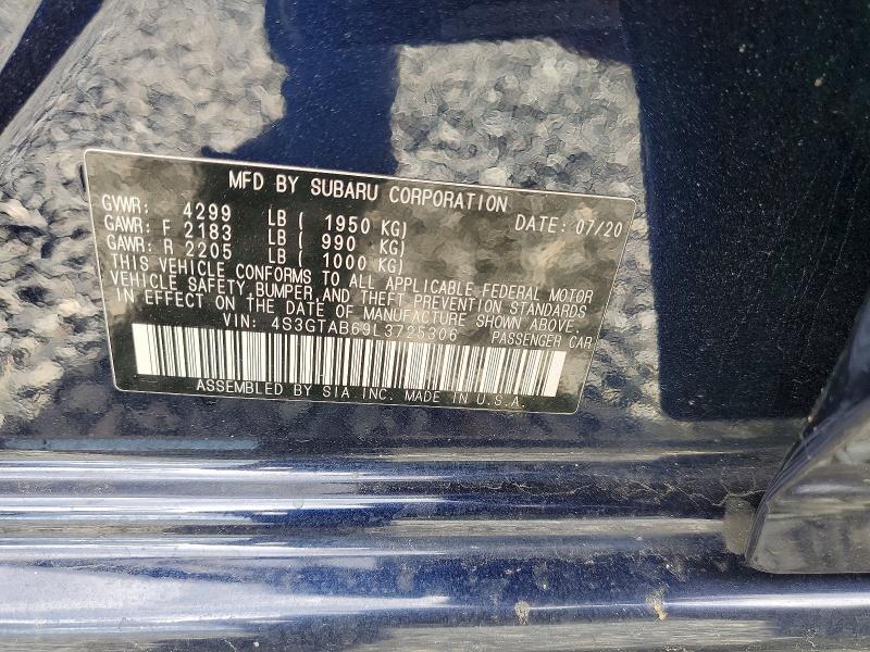 Aukcja sprzedaży 2020 Subaru Impreza, vin: 4S3GTAB69L3725306, numer aukcji: 57181846