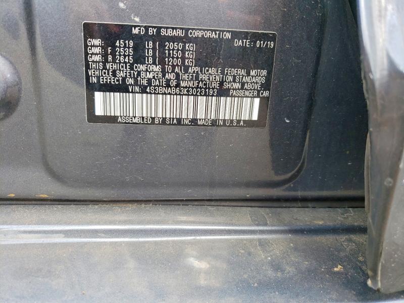 Aukcja sprzedaży 2019 Subaru Legacy, vin: 4S3BNAB63K3023193, numer aukcji: 57230066