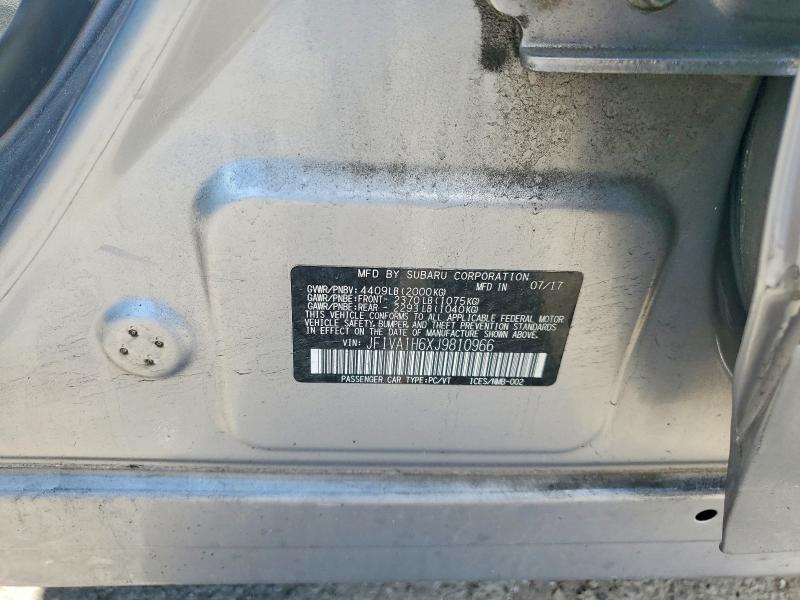 Aukcja sprzedaży 2018 Subaru Wrx, vin: JF1VA1H6XJ9810966, numer aukcji: 56767696