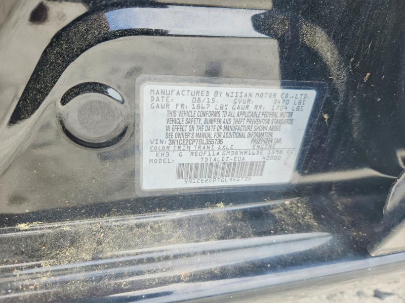Auction sale of the 2016 Nissan Versa Note, vin: 3N1CE2CP7GL355735, lot number: 58037166