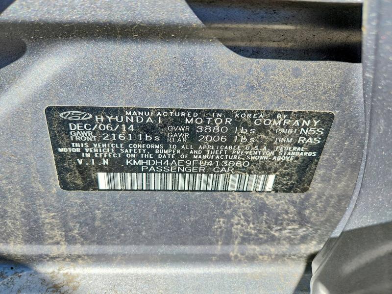 Aukcja sprzedaży 2015 Hyundai Elantra, vin: KMHDH4AE9FU413060, numer aukcji: 57166286