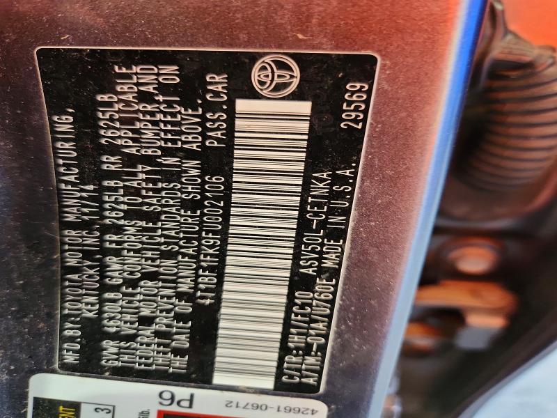 2015 Toyota Camry მანქანა იყიდება აუქციონზე, vin: 4T1BF1FK9FU002106, აუქციონის ნომერი: 57124746