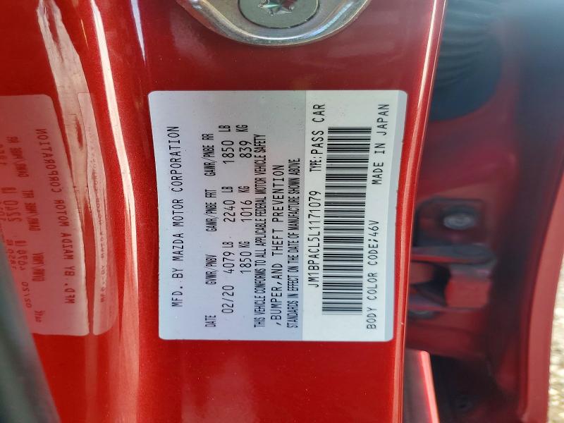 Aukcja sprzedaży 2020 Mazda 3, vin: JM1BPACL5L1171079, numer aukcji: 56893526