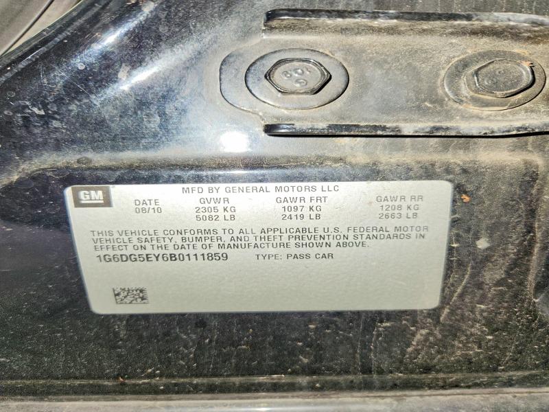2011 Cadillac Cts მანქანა იყიდება აუქციონზე, vin: 1G6DG5EY6B0111859, აუქციონის ნომერი: 57520386
