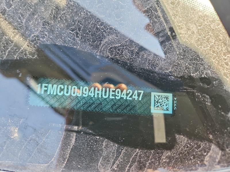 Продаж на аукціоні авто 2017 Ford Escape, vin: 1FMCU0J94HUE94247, номер лоту: 58110196