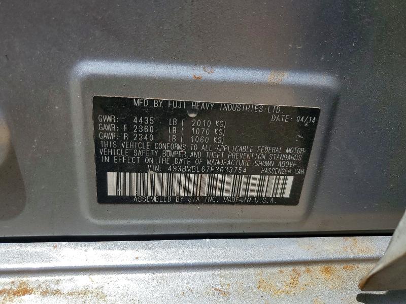 Продажа на аукционе авто 2014 Subaru Legacy, vin: 4S3BMBL67E3033754, номер лота: 76295165