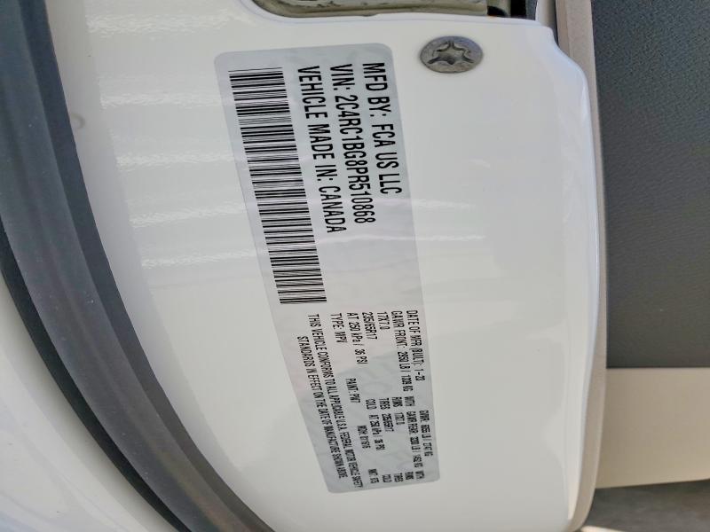 2023 Chrysler Pacifica მანქანა იყიდება აუქციონზე, vin: 2C4RC1BG8PR510868, აუქციონის ნომერი: 55759446