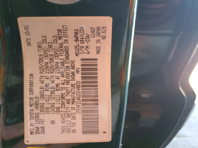 Aukcja sprzedaży 2002 Toyota Highlander, vin: JTEHF21A620048833, numer aukcji: 56356646