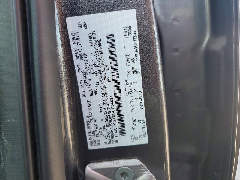 Aukcja sprzedaży 2013 Ford Escape, vin: 1FMCU0GX8DUD54587, numer aukcji: 56130866