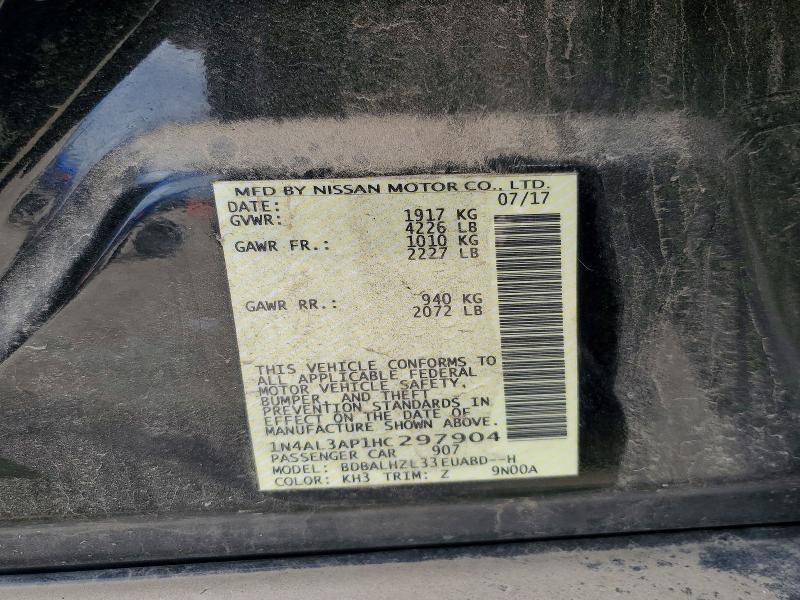 Aukcja sprzedaży 2017 Nissan Altima, vin: 1N4AL3AP1HC297904, numer aukcji: 56549526