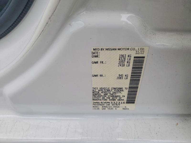 Aukcja sprzedaży 2023 Nissan Altima, vin: 1N4BL4CV6PN332316, numer aukcji: 57504206