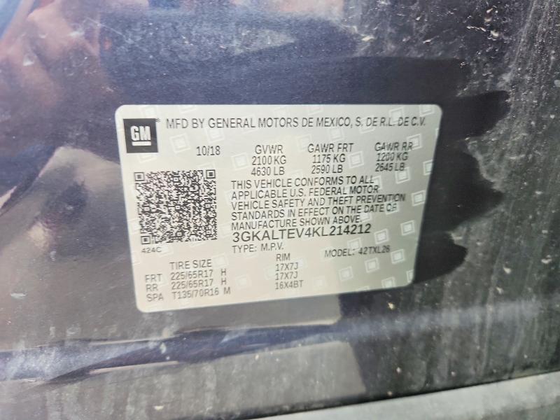 58700086 :رقم المزاد ، 3GKALTEV4KL214212 vin ، 2019 Gmc Terrain مزاد بيع