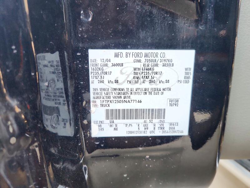Продажа на аукционе авто 2005 Ford F150, vin: 1FTPX12505NA77146, номер лота: 58436946