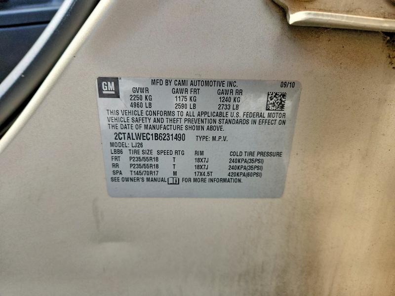 Aukcja sprzedaży 2011 Gmc Terrain, vin: 2CTALWEC1B6231490, numer aukcji: 57744866