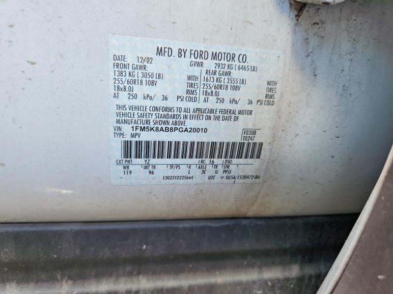 56485766 :رقم المزاد ، 1FM5K8AB8PGA20010 vin ، 2023 Ford Explorer مزاد بيع