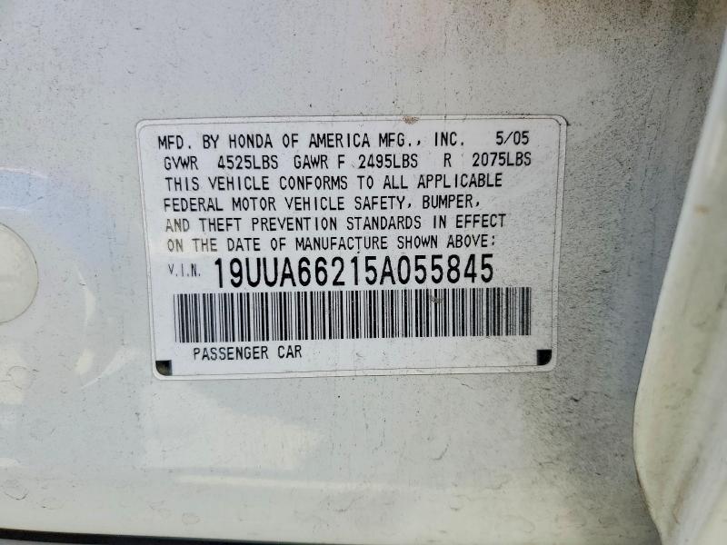 Aukcja sprzedaży 2005 Acura Tl, vin: 19UUA66215A055845, numer aukcji: 56548756