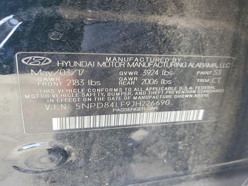 Aukcja sprzedaży 2018 Hyundai Elantra, vin: 5NPD84LF9JH226690, numer aukcji: 57128786