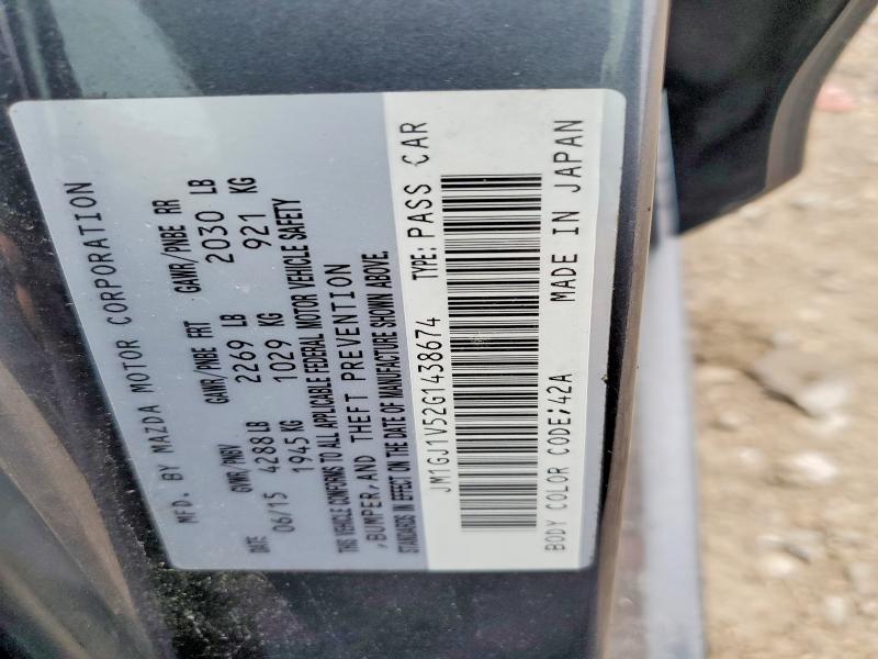 Продаж на аукціоні авто 2016 Mazda 6, vin: JM1GJ1V52G1438674, номер лоту: 57421146