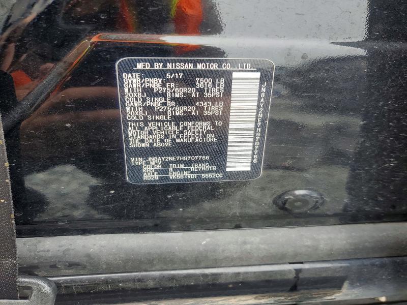 Aukcja sprzedaży 2017 Nissan Armada, vin: JN8AY2NE7H9707766, numer aukcji: 57059716