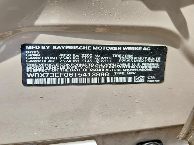Aukcja sprzedaży 2026 Bmw X1, vin: WBX73EF06T5413898, numer aukcji: 56262856