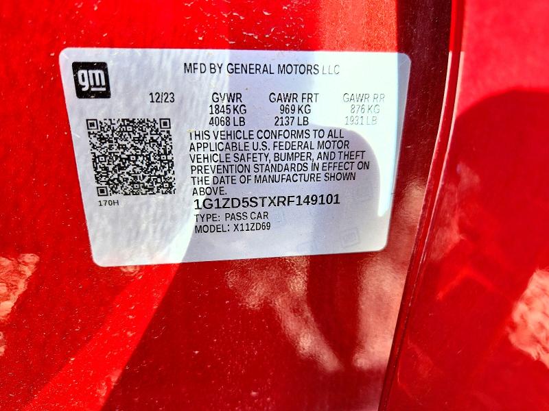 Продаж на аукціоні авто 2024 Chevrolet Malibu, vin: 1G1ZD5STXRF149101, номер лоту: 55642796