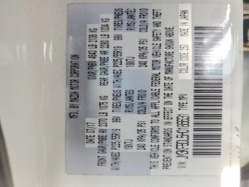 56977266 :رقم المزاد ، JM3KFBDL5H0186631 vin ، 2017 Mazda Cx-5 مزاد بيع