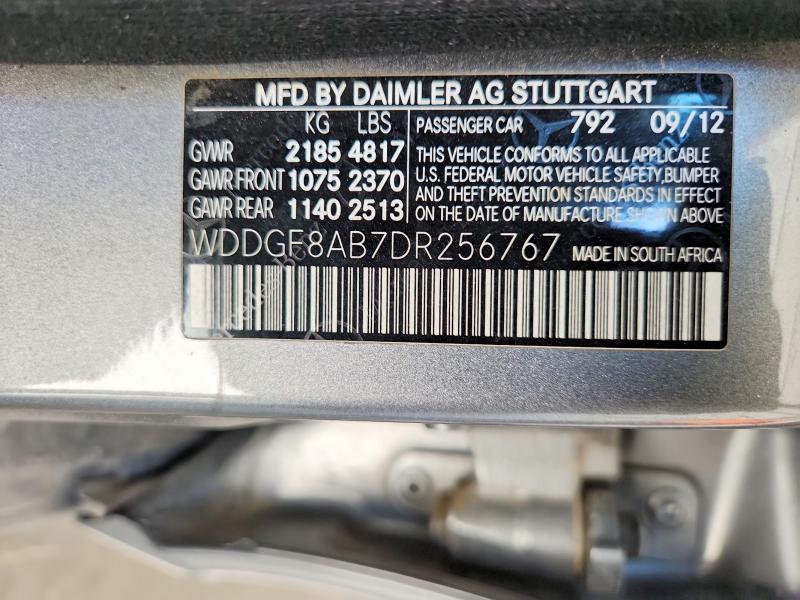Продаж на аукціоні авто 2013 Mercedes-benz C, vin: WDDGF8AB7DR256767, номер лоту: 56190056