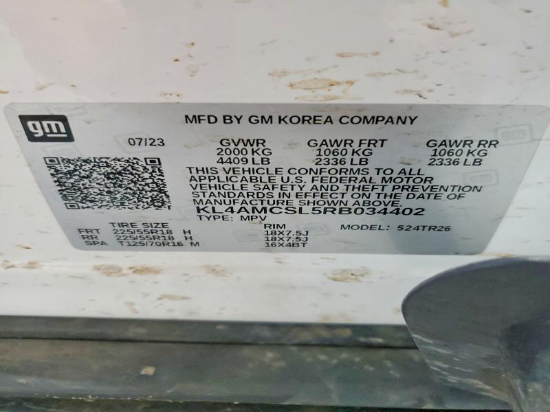 58900916 :رقم المزاد ، KL4AMCSL5RB034402 vin ، 2024 Buick Encore Gx مزاد بيع