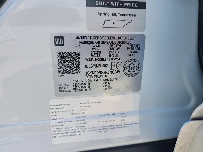Aukcja sprzedaży 2024 Cadillac Xt6, vin: 1GYKPDRS8RZ703249, numer aukcji: 56985336