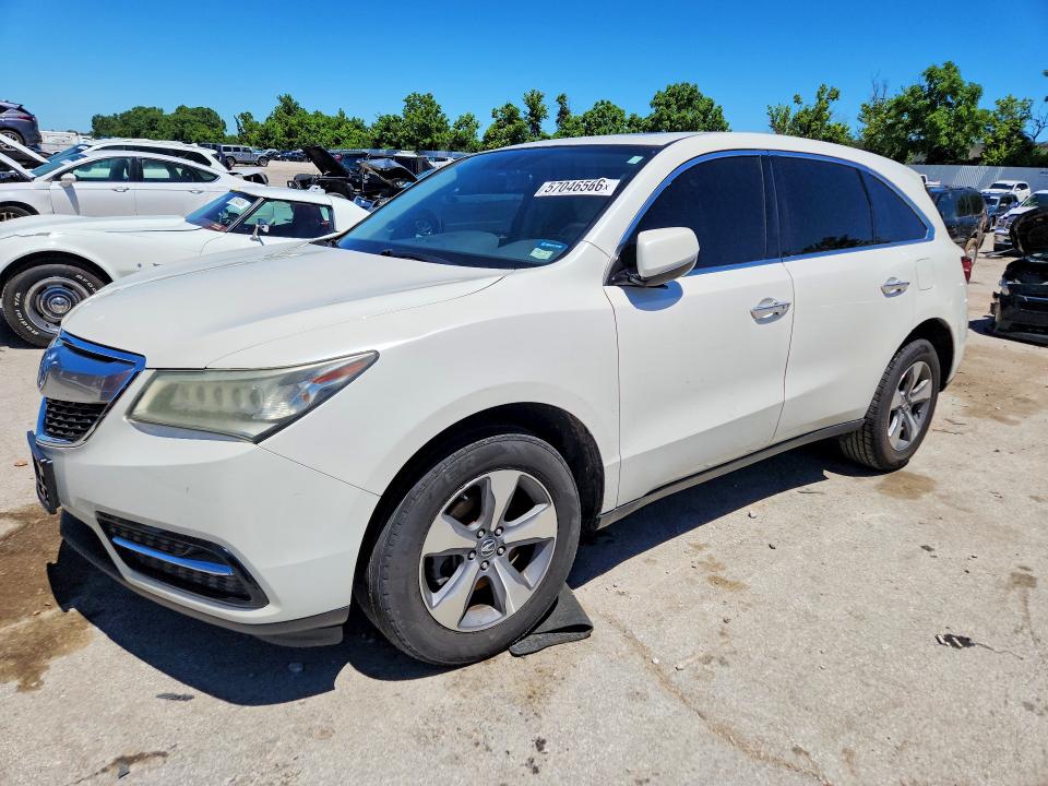2014 Acura Mdx მანქანა იყიდება აუქციონზე, vin: 5FRYD3H23EB010401, აუქციონის ნომერი: 57046566