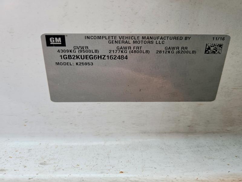 Продажа на аукционе авто 2017 Chevrolet Silverado, vin: 1GB2KUEG6HZ162484, номер лота: 58968806