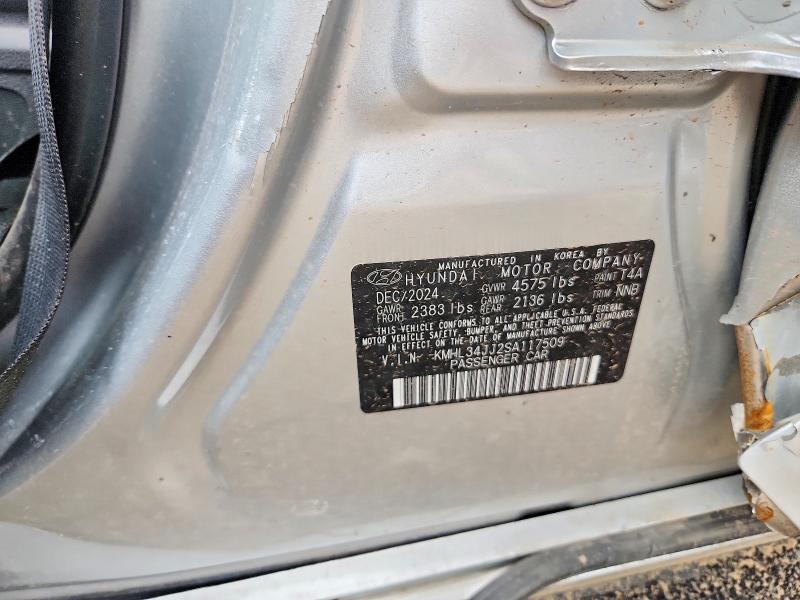 Aukcja sprzedaży 2025 Hyundai Sonata Hybrid, vin: KMHL34JJ2SA117509, numer aukcji: 56464296