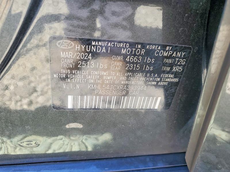 2024 Hyundai Sonata მანქანა იყიდება აუქციონზე, vin: KMHL54JCXRA393944, აუქციონის ნომერი: 57418656