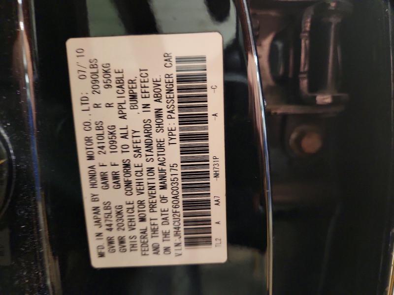 Продажа на аукционе авто 2010 Acura Tsx, vin: JH4CU2F60AC035175, номер лота: 59083626