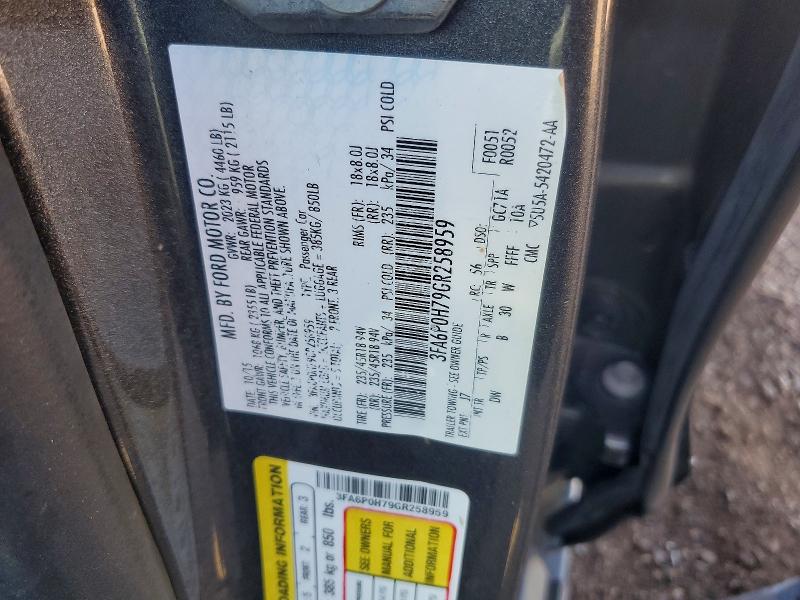 Продаж на аукціоні авто 2016 Ford Fusion, vin: 3FA6P0H79GR258959, номер лоту: 58830796
