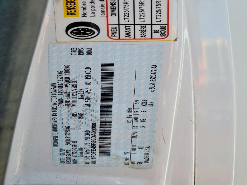 55449606 :رقم المزاد ، 1FDFE45P89DA90086 vin ، 2009 Ford Econoline مزاد بيع