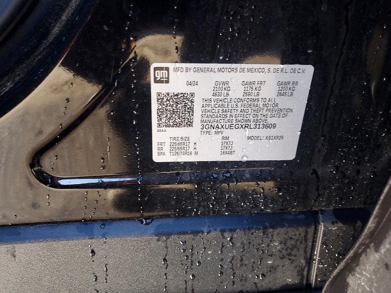 Aukcja sprzedaży 2024 Chevrolet Equinox, vin: 3GNAXUEGXRL313609, numer aukcji: 56456176