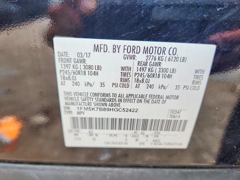 Продажа на аукционе авто 2017 Ford Explorer, vin: 1FM5K7B89HGC52422, номер лота: 59015656