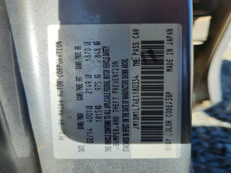 Продаж на аукціоні авто 2014 Mazd 3, vin: JM1BM1L74E1180354, номер лоту: 57664066