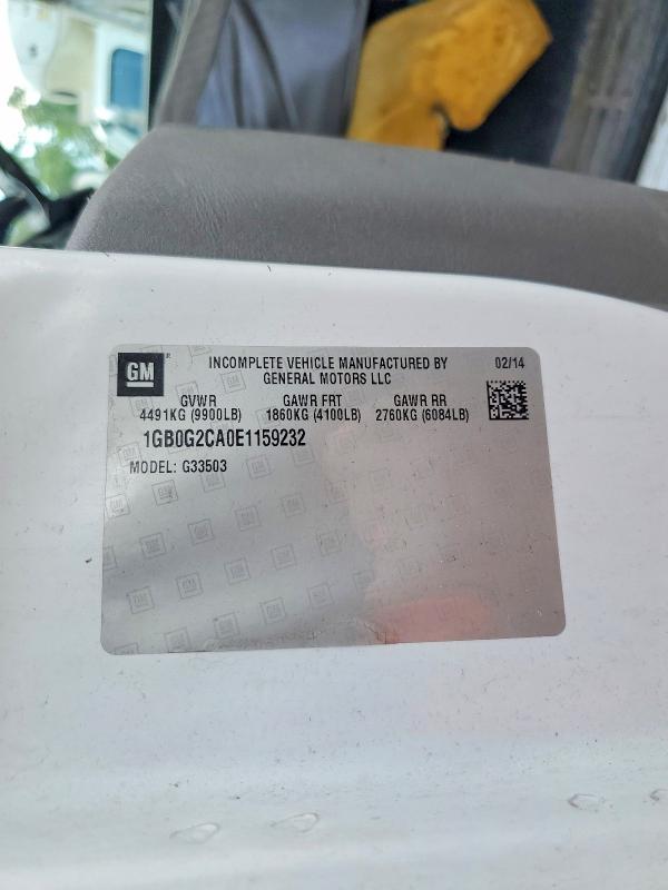 69643446 :رقم المزاد ، 1GB0G2CA0E1159232 vin ، 2014 Chevrolet Express G3500 مزاد بيع