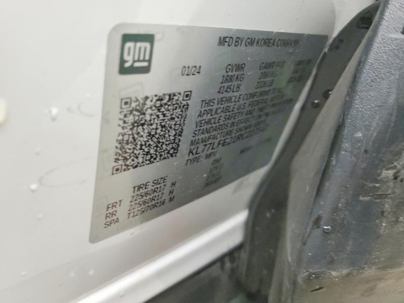52927446 :رقم المزاد ، KL77LFE21RC227547 vin ، 2024 Chevrolet Trax مزاد بيع