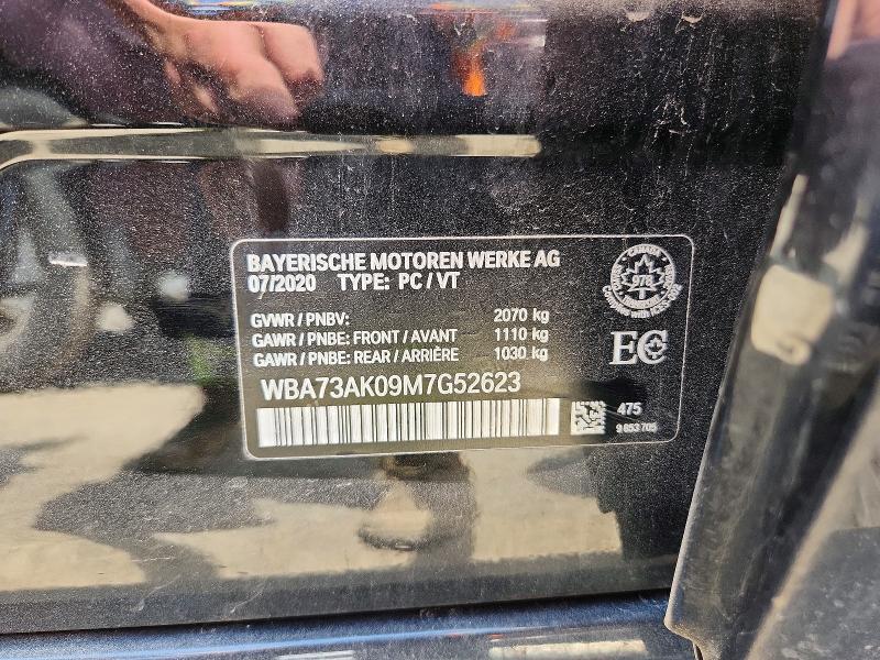 2021 Bmw 228i მანქანა იყიდება აუქციონზე, vin: WBA73AK09M7G52623, აუქციონის ნომერი: 55772156