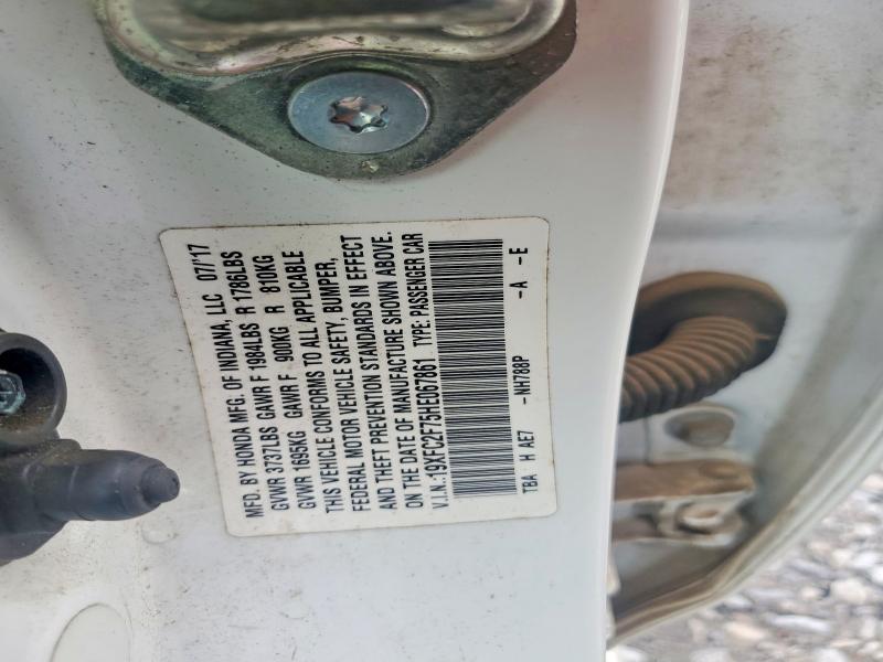 Aukcja sprzedaży 2017 Honda Civic, vin: 19XFC2F75HE067861, numer aukcji: 54903966