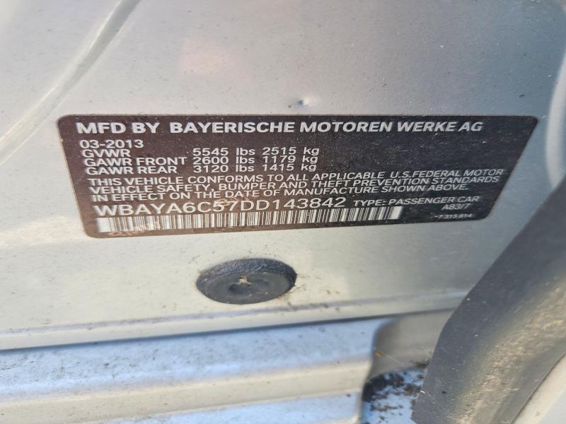 2013 Bmw 740 მანქანა იყიდება აუქციონზე, vin: WBAYA6C57DD143842, აუქციონის ნომერი: 52936916