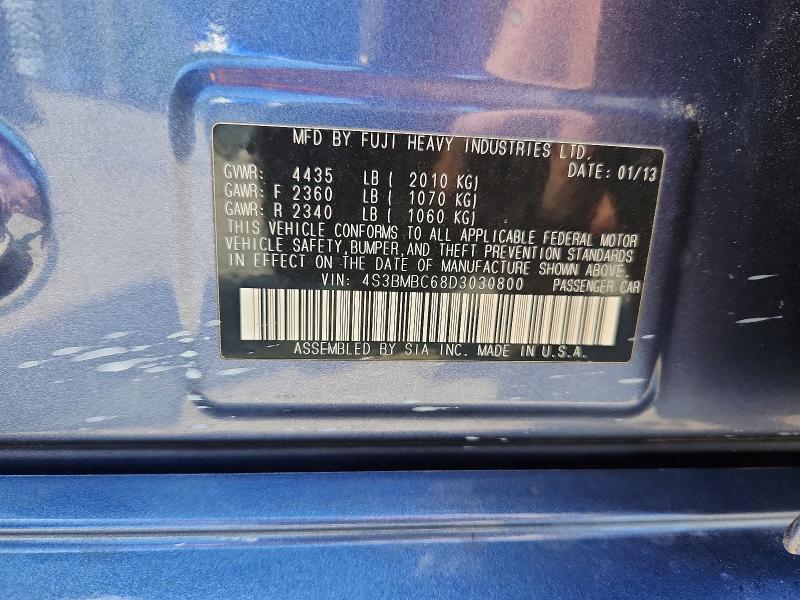 Продаж на аукціоні авто 2013 Subaru Legacy, vin: 4S3BMBC68D3030800, номер лоту: 56732786