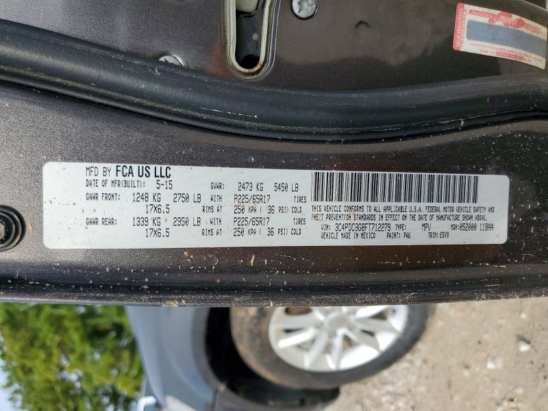 Продажа на аукционе авто 2015 Dodge Journey, vin: 3C4PDCBG8FT712279, номер лота: 55906166