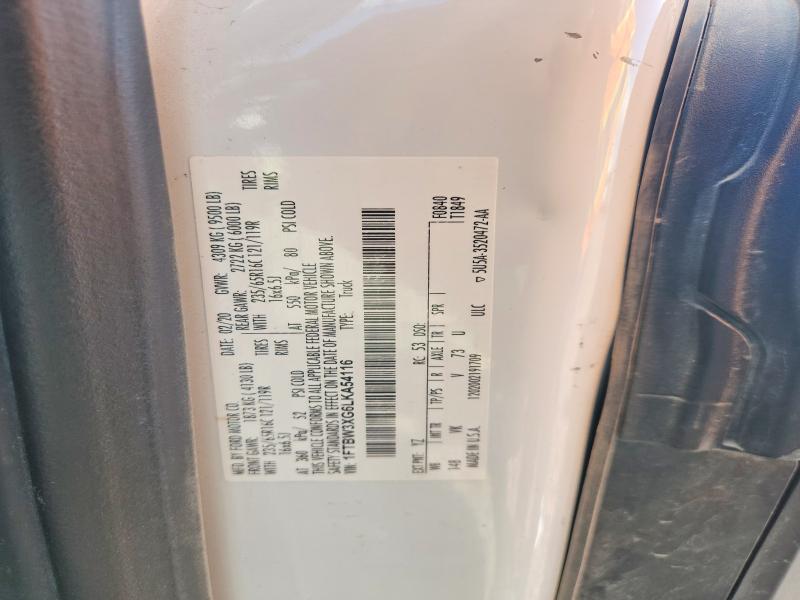 Продажа на аукционе авто 2020 Ford Transit, vin: 1FTBW3XG6LKA54116, номер лота: 54993196