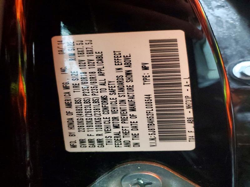 58027156 :رقم المزاد ، 5J8TB4H52FL008544 vin ، 2015 Acura Rdx مزاد بيع